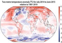 Global Temperature Anomaly Highest Since 2009/10
