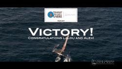 Lalou Roucayrol and Alex Pella, Winners of the Transat Jacques Vabre in the Multi50 Class!